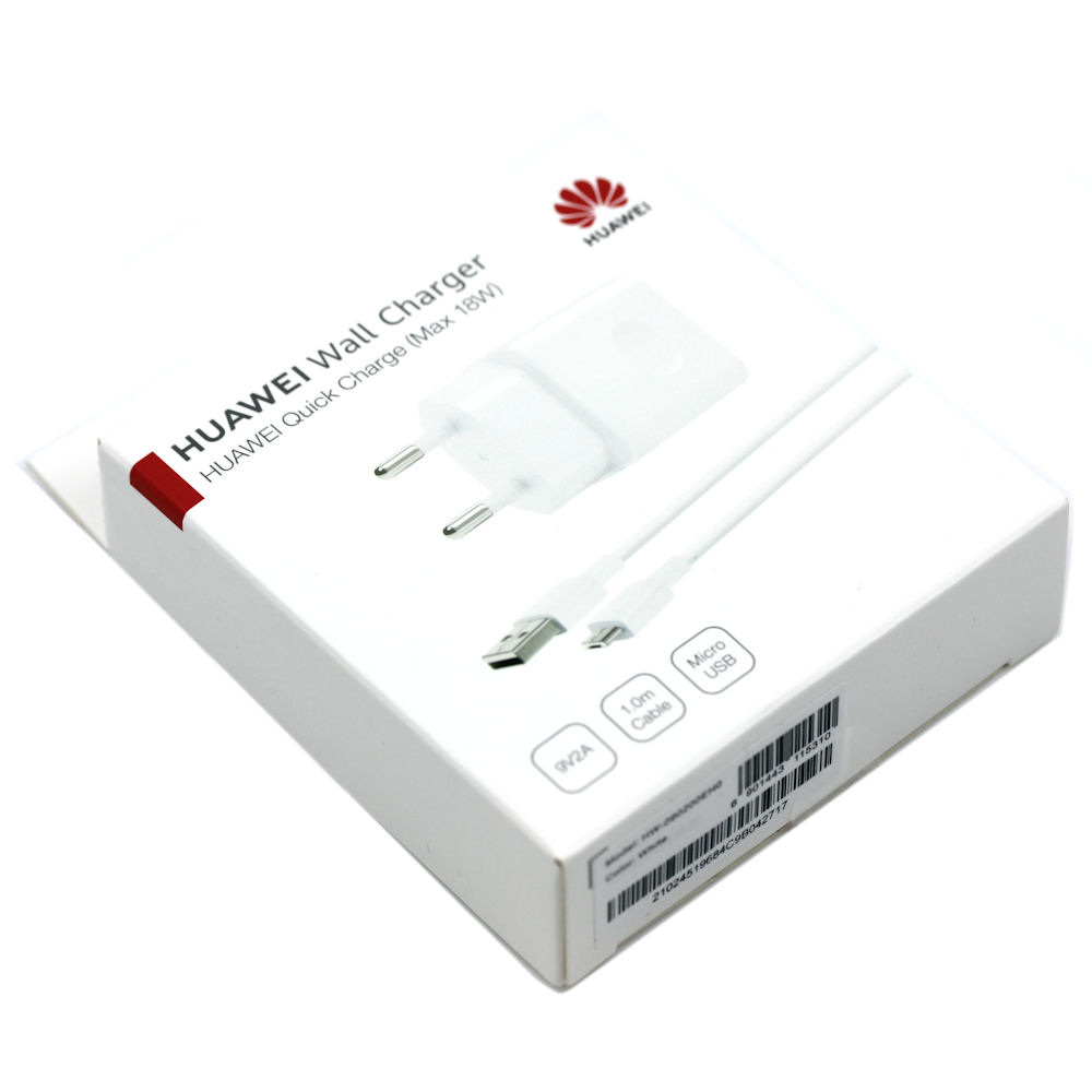 Huawei Ladegerät HW-090200EH0 MicroUSB 18W 9V 2A Micro-USB QuickCharge mit Kabel weiß
