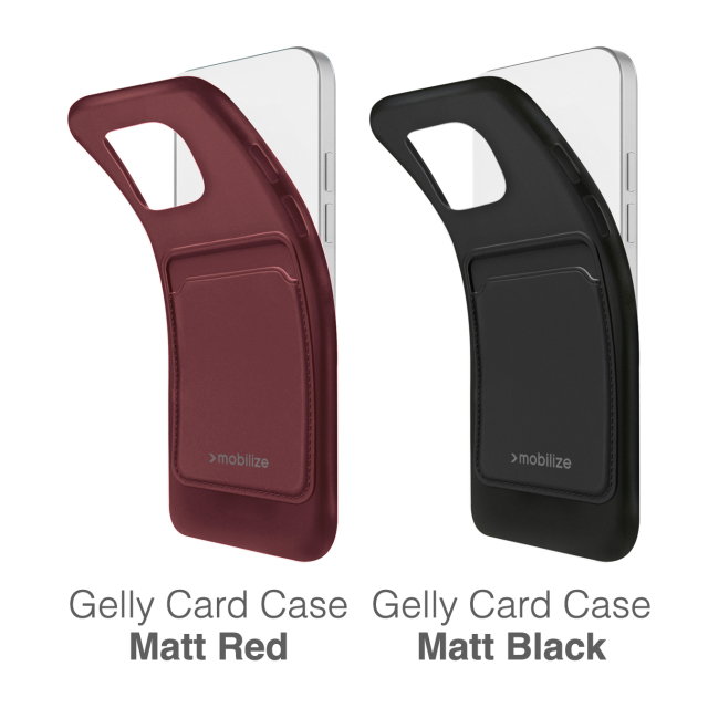 Mobilize Rubber Gelly Card Case Samsung Galaxy A55 5G A556B Matt schwarz