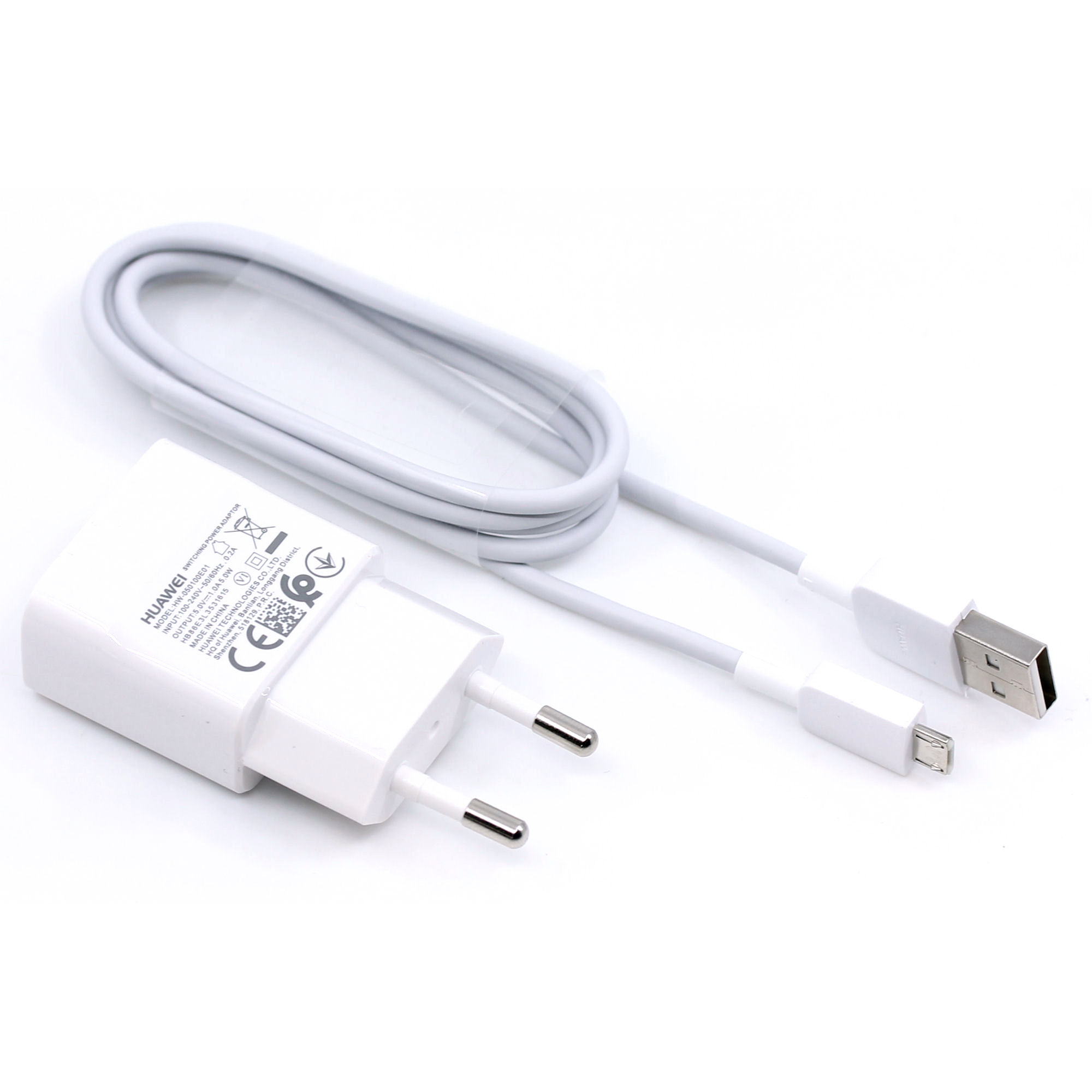 Huawei Ladegerät HW-050100E01 1A Micro-USB mit Kabel weiß