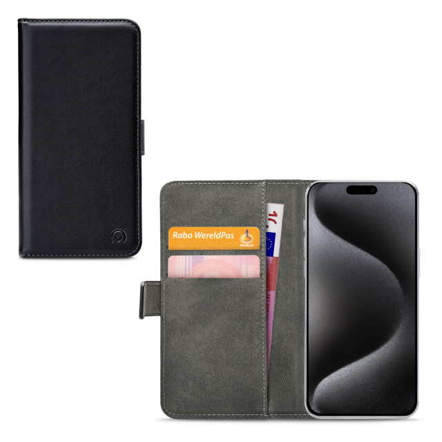 Mobilize Classic Gelly Wallet Book Case Apple iPhone 15 Pro Max schwarz