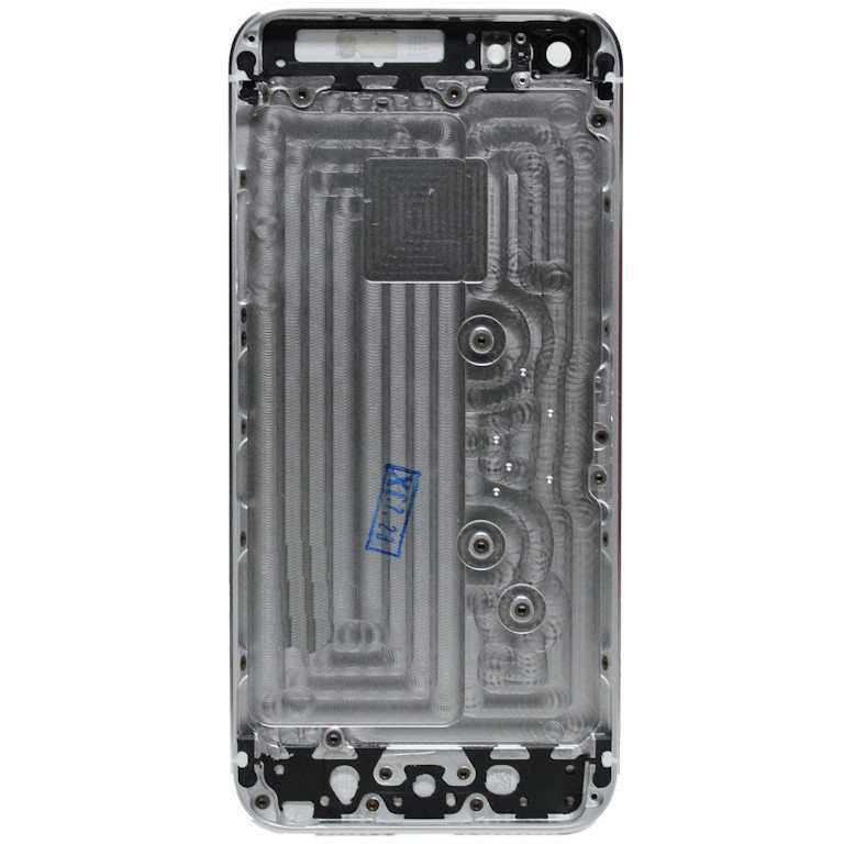 iPhone 5 Akkudeckel Rückseite weiß & silber Backcover