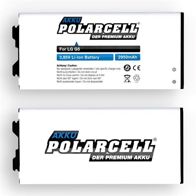 Akku Polarcell für LG G5 BL-42D1F LiPolymer 2950mAh