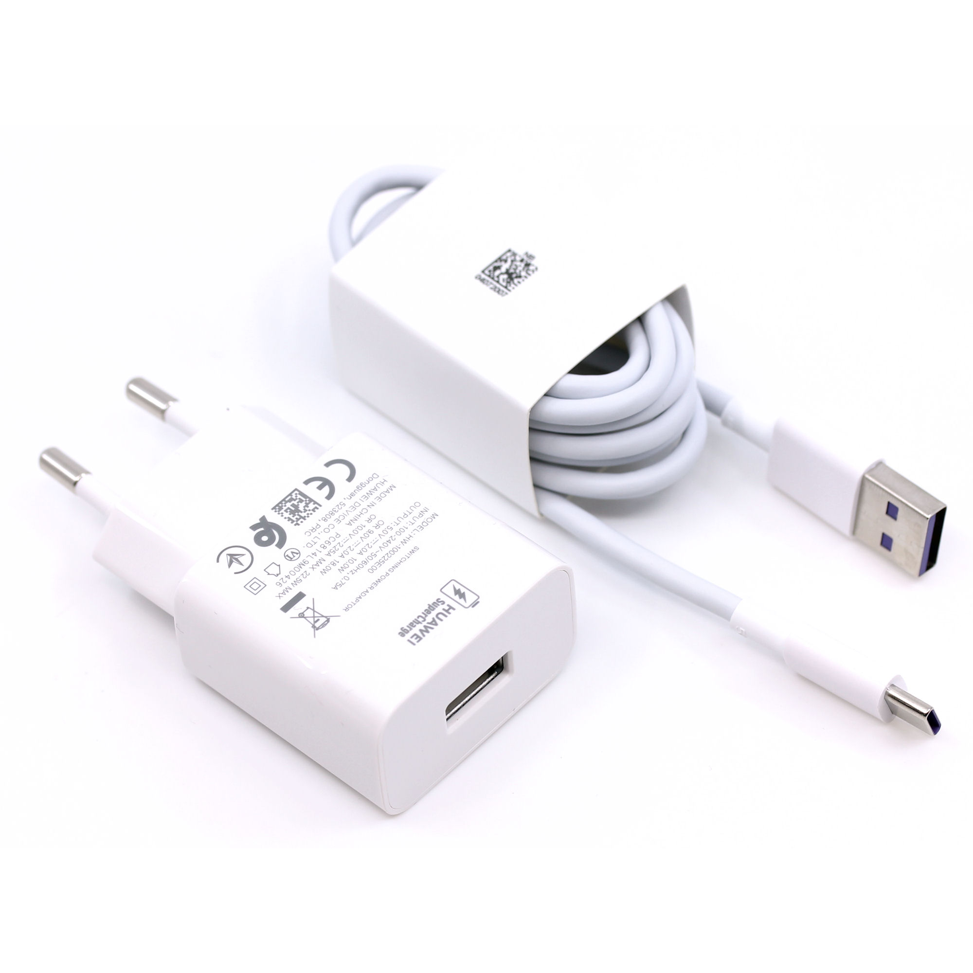 Huawei Ladegerät HW-100225E00 CP404B 22,5W USB Typ-C SuperCharge mit Kabel weiß