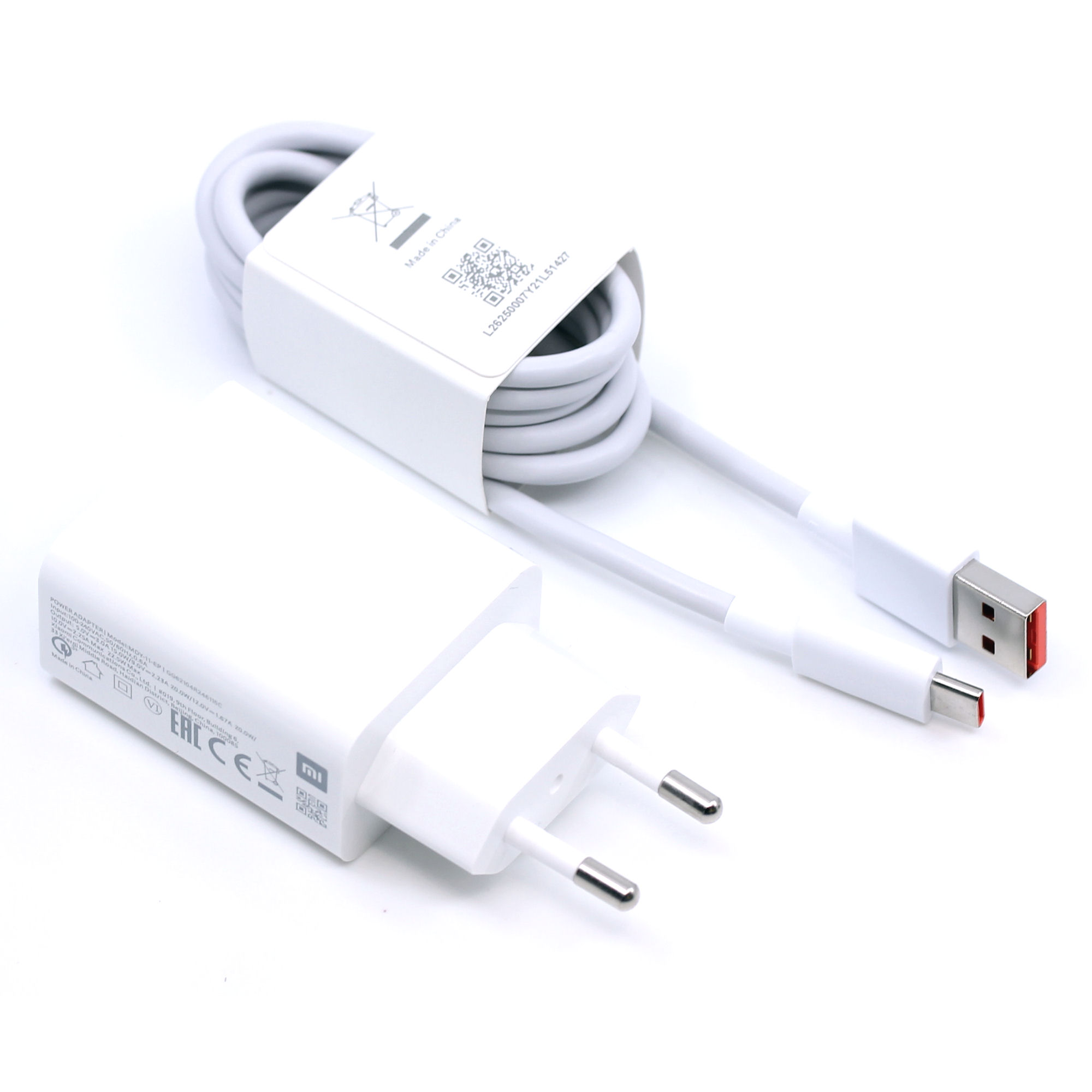 Xiaomi Ladegerät MDY-11-EP 22,5W USB Typ-C mit Kabel weiß