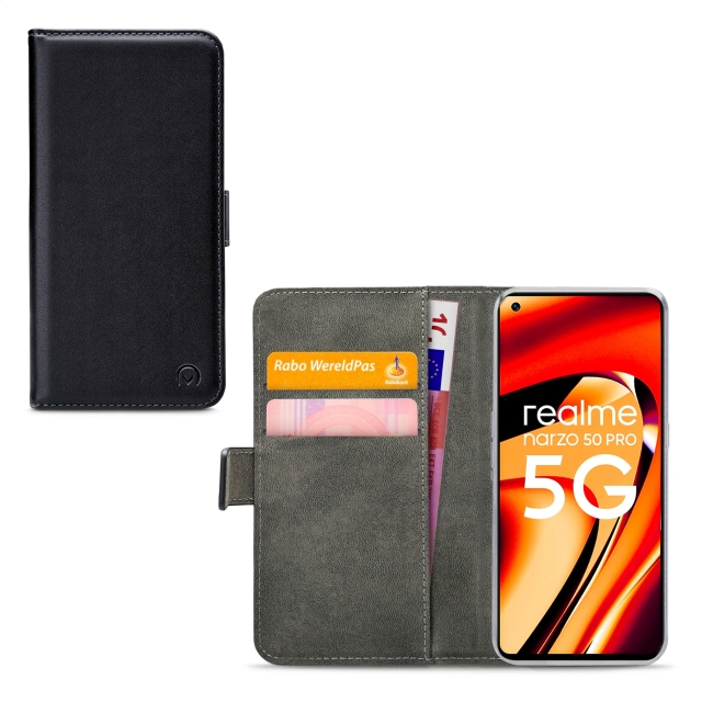 Mobilize Classic Gelly Wallet Book Case realme Narzo 50 5G/ Oppo A77 5G / A57 5G schwarz