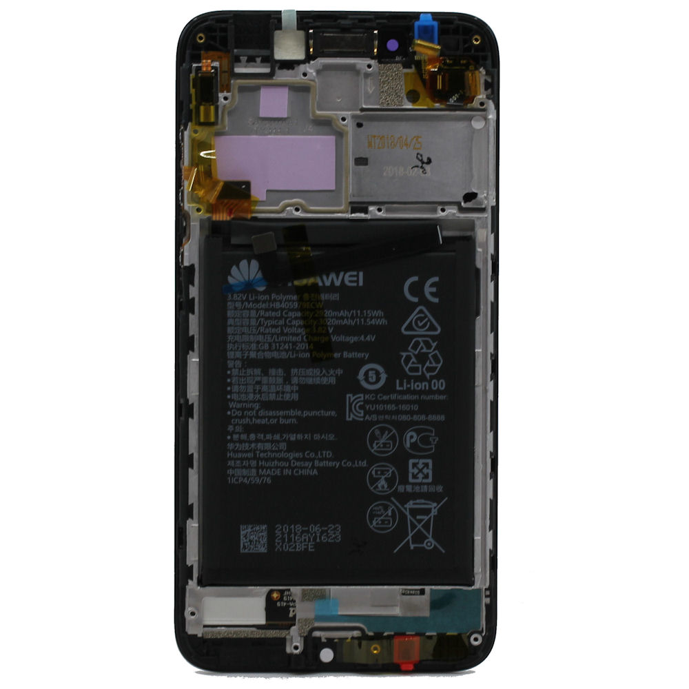 Huawei Honor 6A Display + Touchscreen mit Akku grau