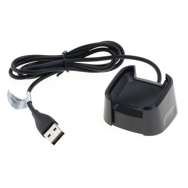 USB Ladekabel kompatibel zu Fitbit Versa / Versa Lite / Versa SE schwarz