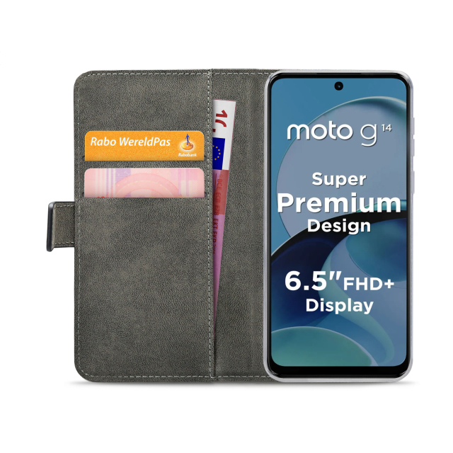 Mobilize Classic Gelly Wallet Book Case Motorola Moto G14 schwarz