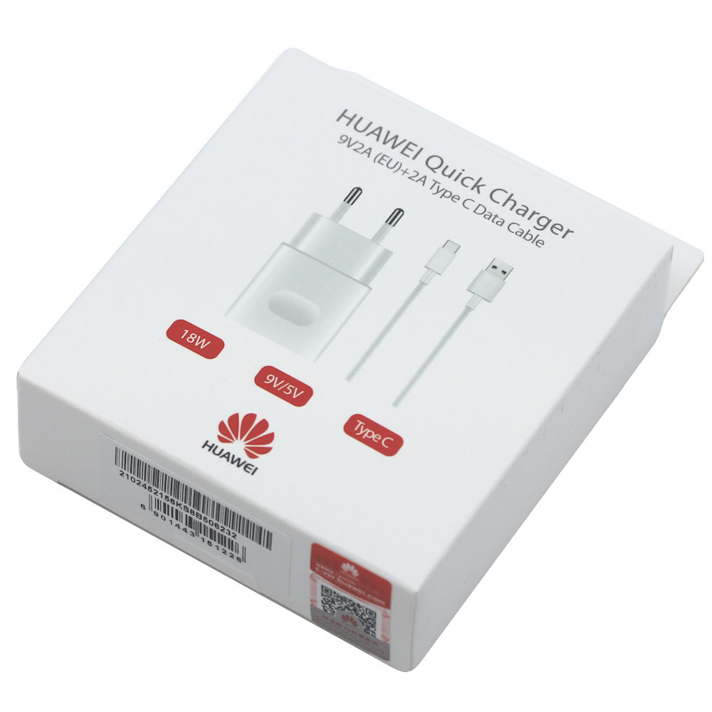 Huawei Ladegerät AP32 9V 2A USB Typ-C QuickCharge mit Kabel weiß