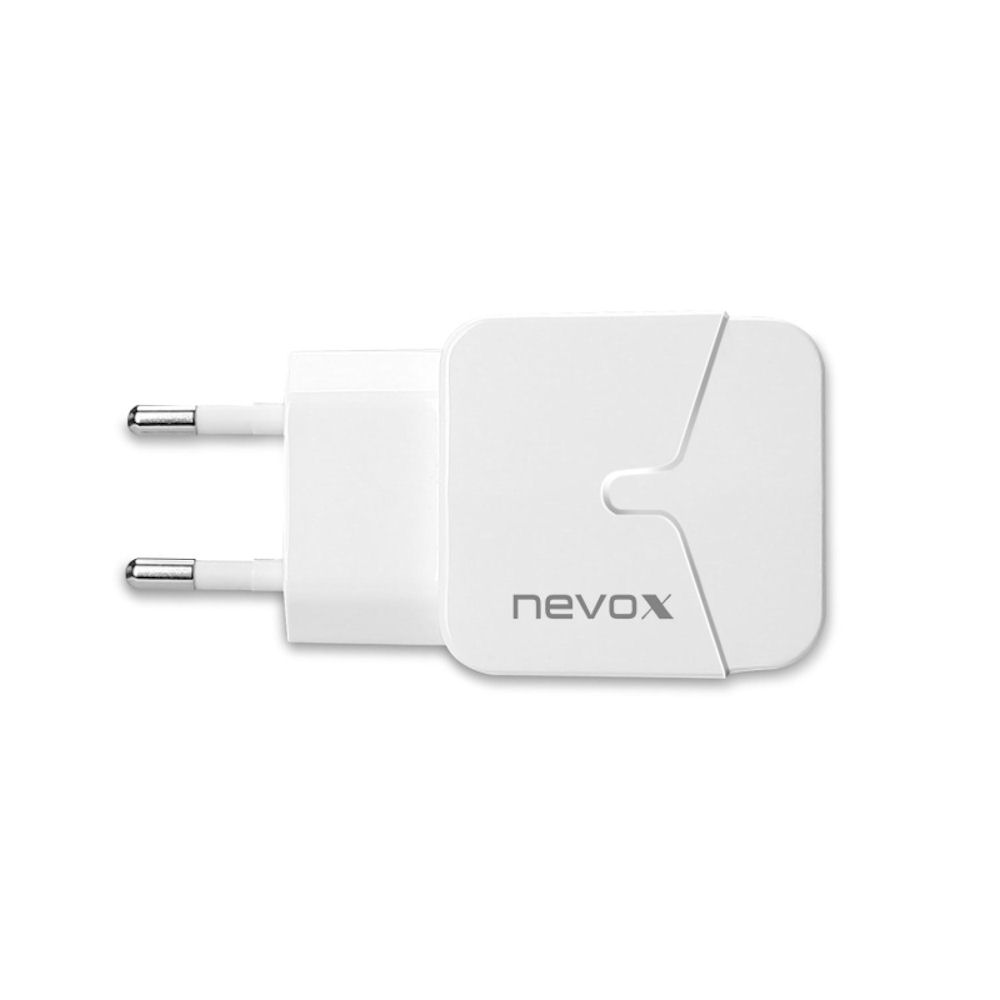 nevox Ladegerät AUTO ID mit Dual USB Anschluss weiß  2,4 A